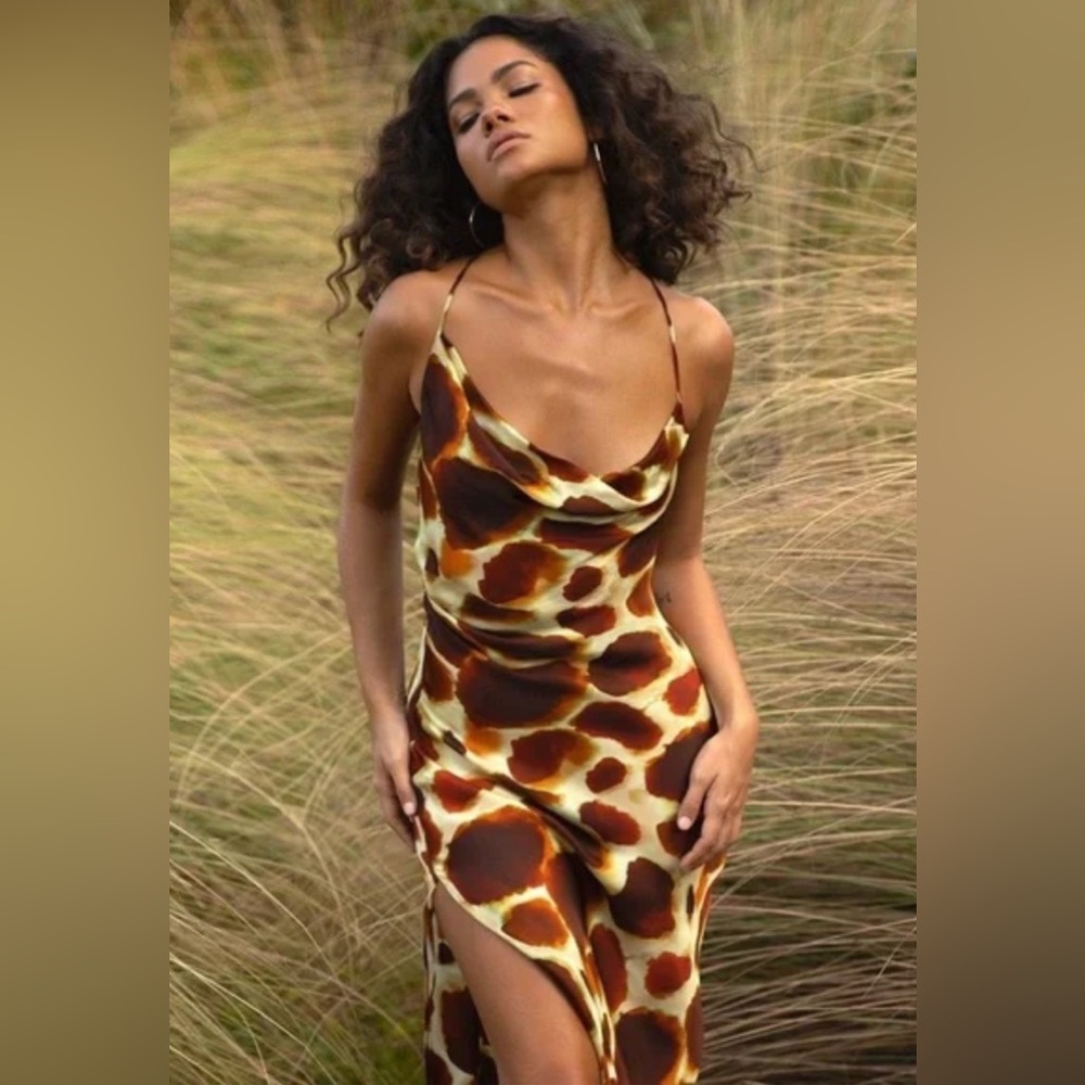 Rat & Boa Arizona cowl neck, thigh slit maxi dress NWT. SIZE MEDIUM